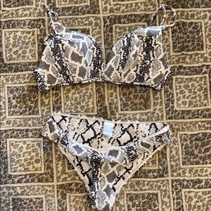 Animal print bathing suit